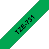 Brother TZ-731 szalag - eredeti (fekete nyomtatás / zöld háttér)