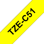 Brother TZ-C51 szalag - eredeti (fekete nyomtatás / sárga háttér)