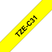 Brother TZ-C31 szalag - eredeti (fekete nyomtatás / jel sárga)