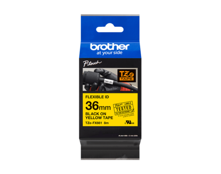 Brother TZ-FX661 szalag - eredeti (fekete nyomtatás / sárga háttér)