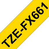 Brother TZ-FX661 szalag - eredeti (fekete nyomtatás / sárga háttér)