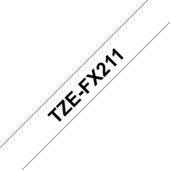 Brother TZE-FX211 szalag - eredeti (fekete nyomtatás / fehér háttér)