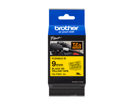 Brother TZ-FX621 szalag - eredeti (fekete nyomtatás / sárga háttér)