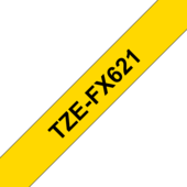 Brother TZ-FX621 szalag - eredeti (fekete nyomtatás / sárga háttér)