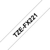 Brother TZ-FX221 szalag - eredeti (fekete nyomtatás / fehér háttér)