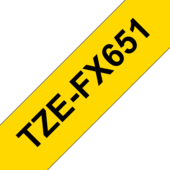 Brother TZ-FX651 szalag - eredeti (fekete nyomtatás / sárga háttér)