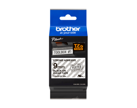 Brother TZ-S121 szalag - eredeti (fekete nyomtatás / áttetsző)