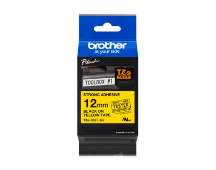 Brother TZ-S631 szalag - eredeti (fekete nyomtatás / sárga háttér)