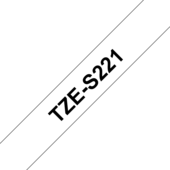 Brother TZ-S221 szalag - eredeti (fekete nyomtatás / fehér háttér)