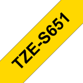 Brother TZ-S651 szalag - eredeti (fekete nyomtatás / sárga háttér)